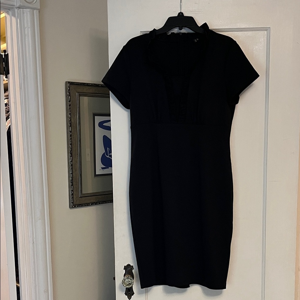 Classy Little Black Dress w Ruffled Details